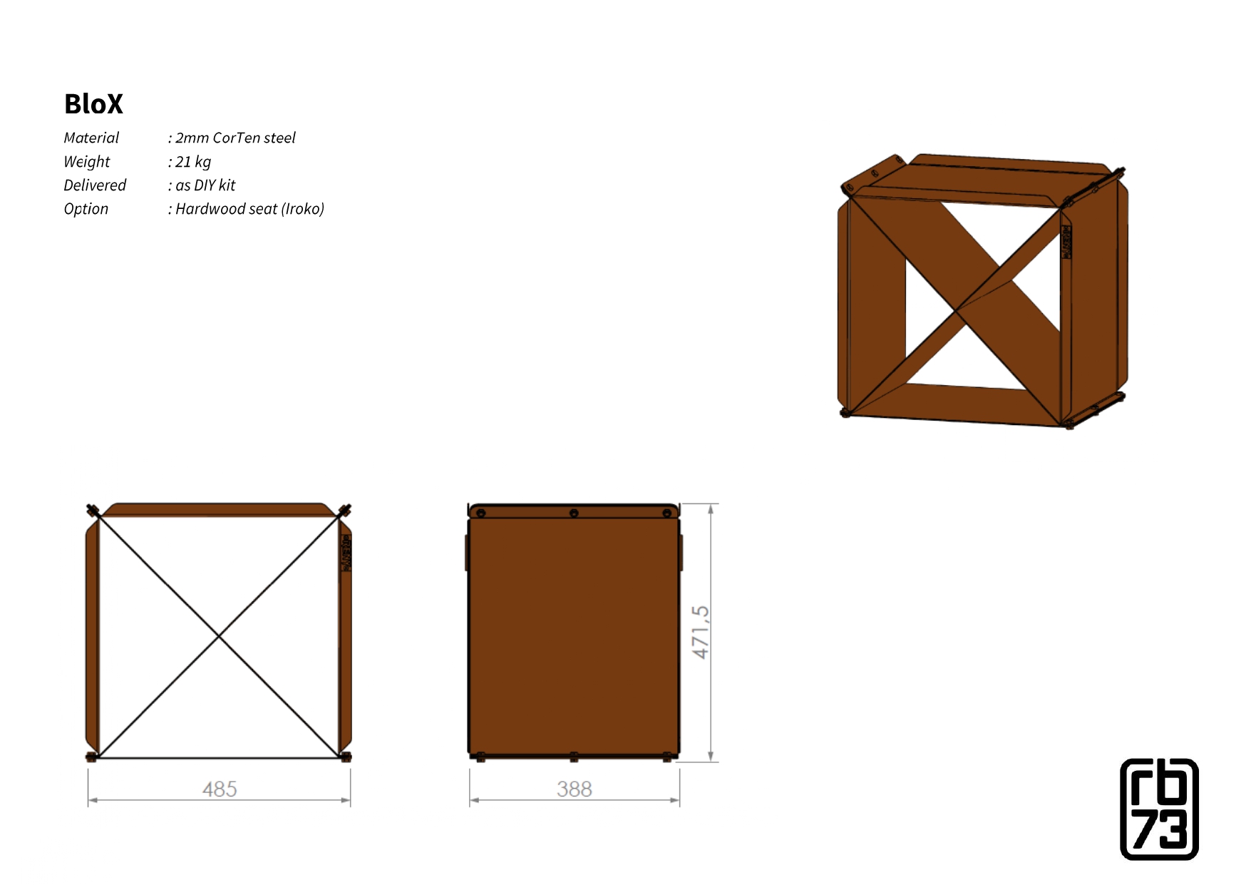 rb73 Holzlager BloX (Einzelmodul)