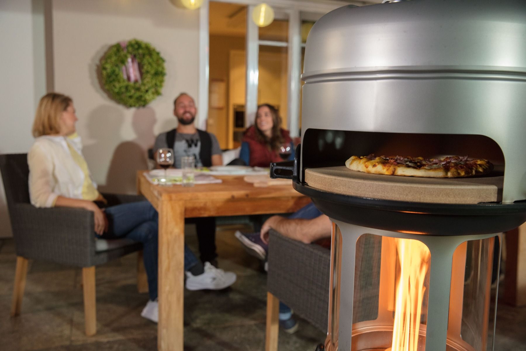 Häussler Ambientelicht/Pelletgrill Pizzastein
